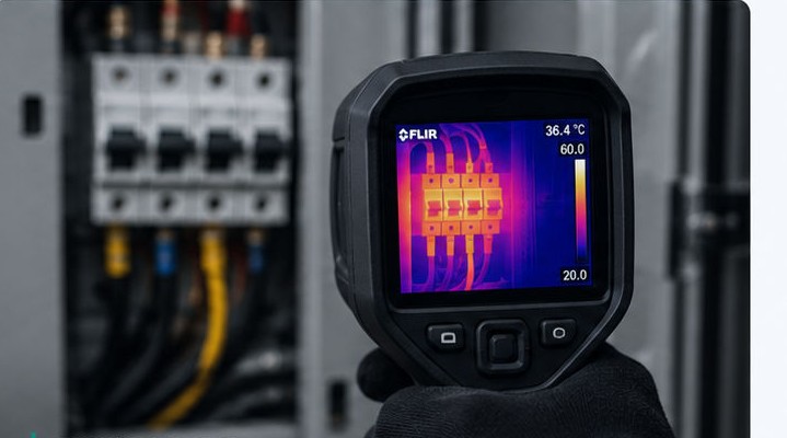 Inspeção termográfica em painel elétrico
